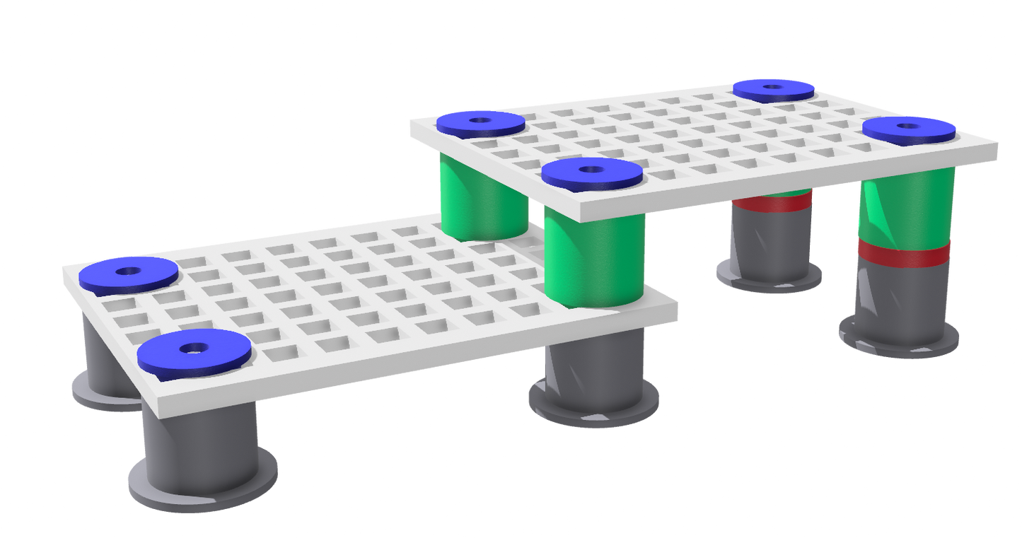 Legs to use with Egg Crate to increase height and stability.